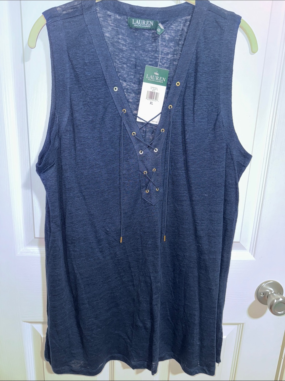Lauren Ralph Lauren Ladies Tunic. XL navy NWT